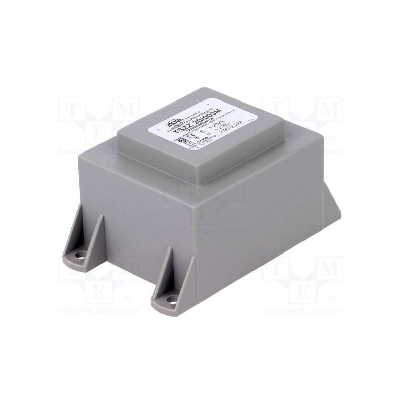 1 pcs x INDEL - TSZZ20/003M - Transformer: encapsulated, 20VA, 230VAC, 9V, 2.22A, PCB, IP00