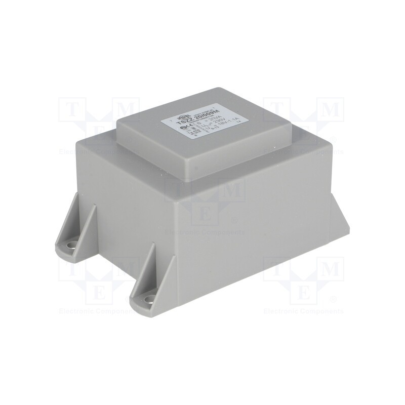 1 pcs x INDEL - TSZZ20/009M - Transformer: encapsulated, 20VA, 230VAC, 18V, 1.11A, PCB, IP00