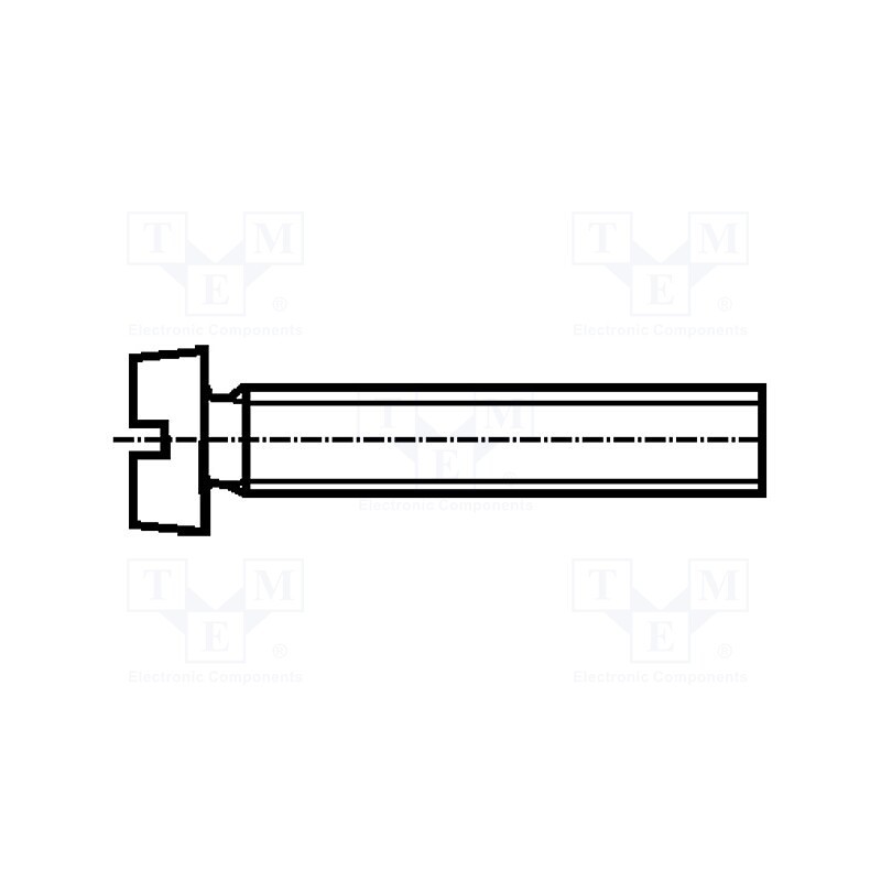 200 pcs x BOSSARD - 1198998 - Screw, M2.5x8, 0.45, Head: cheese head, slotted, brass, DIN 84A