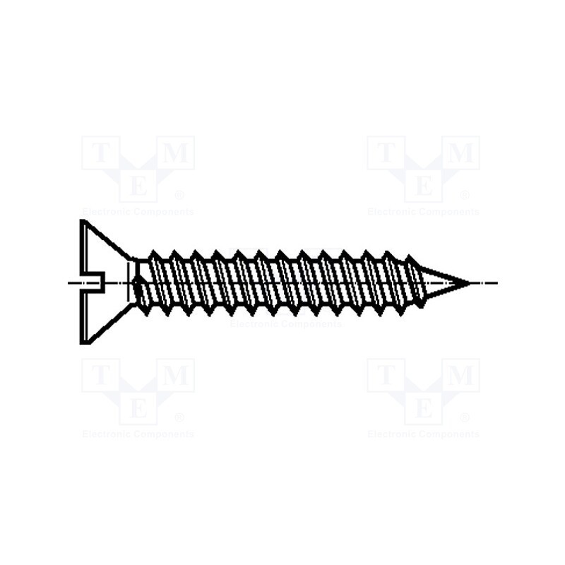 200 pcs x BOSSARD - 1373072 - Screw, 2.9x16, Head: countersunk, slotted, 0,8mm, hardened steel