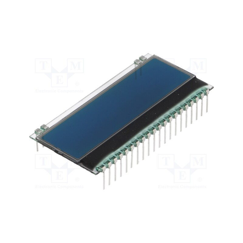 1 pcs x DISPLAY VISIONS - EA DOGM162B-A - Display: LCD, alphanumeric, STN Negative, 16x2, blue, 55x27.94mm