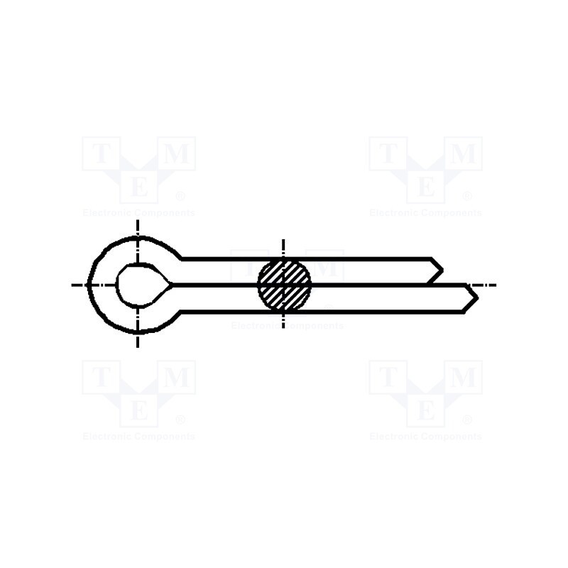 200 pcs x BOSSARD - 1363832 - Cotter pin, steel, BN 912, Ø: 2mm, L: 20mm, DIN 94, ISO 1234