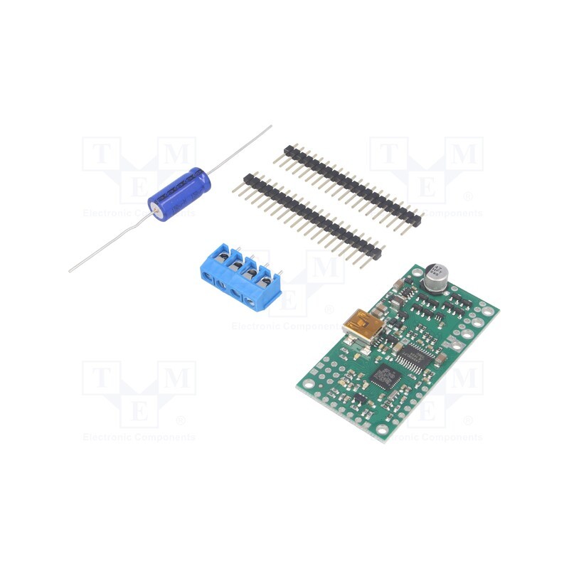 1 pcs x POLOLU - POLOLU-1373 - DC-motor driver, 21.77kHz, PWM,RC,TTL,USB, 7A, Uin mot: 5.5÷30V