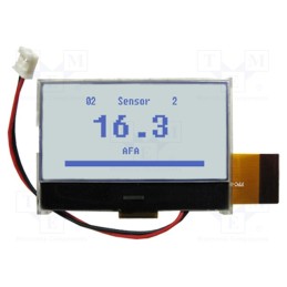 1 pcs x NEWHAVEN DISPLAY INTERNATIONAL - NHD-C12864KGZ-FSW-GBW - Display: LCD, graphical, 128x64, COG,STN Positive, gray, LED, 3
