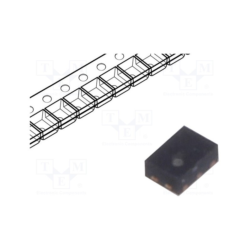 1 pcs x STMicroelectronics - ESDALC6V1-5M6 - Diode: TVS array, 6.1V, 3A, 30W, common anode, MicroQFN