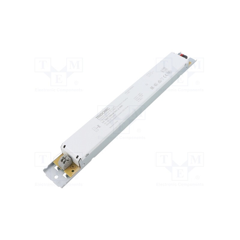 1 pcs x TRIDONIC - LC 75W 350MA FIXC LP SNC - Power supply: switched-mode, LED, 75W, 130÷218VDC, 350mA, -20÷50°C