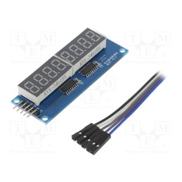 1 pcs x OKYSTAR - OKY4089 - Module: display, 3.3÷5VDC, 74HC595, 74x26mm, module,cable, screw