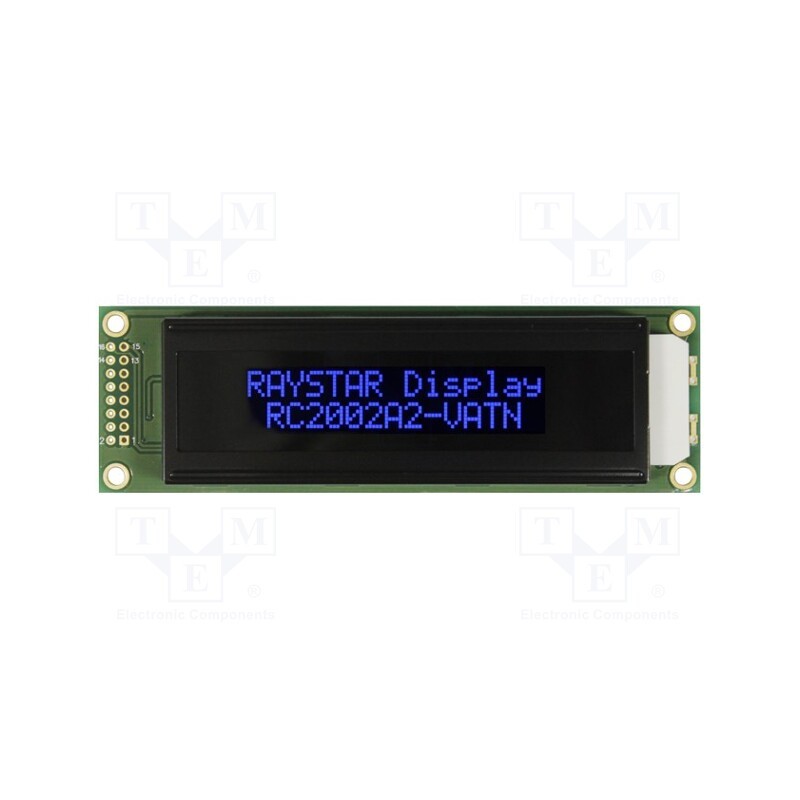 1 pcs x RAYSTAR OPTRONICS - RC2002A2-LLB-JSVE - Display: LCD, alphanumeric, VA Negative, 20x2, 115x36x13.9mm, LED