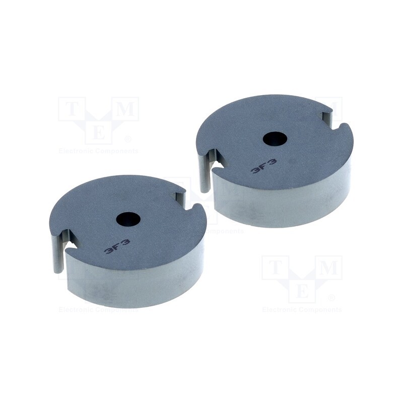 1 pcs x FERROXCUBE - P36/22-3F3 - Core: ferrite, P, 3F3, 7350nH, 10700mm3, 202mm2, A: 26.2mm, B: 4.9mm