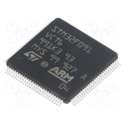 1 pcs x STMicroelectronics - STM32F091VCT6 - IC: ARM microcontroller, 48MHz, LQFP100, 2÷3.6VDC, -40÷85°C