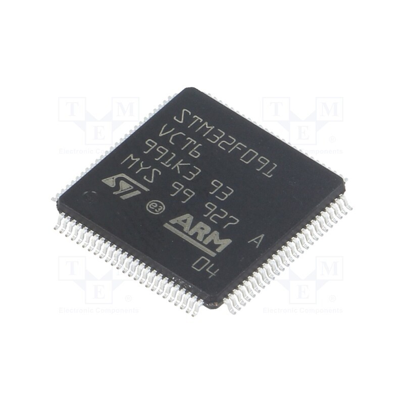 1 pcs x STMicroelectronics - STM32F091VCT6 - IC: ARM microcontroller, 48MHz, LQFP100, 2÷3.6VDC, -40÷85°C