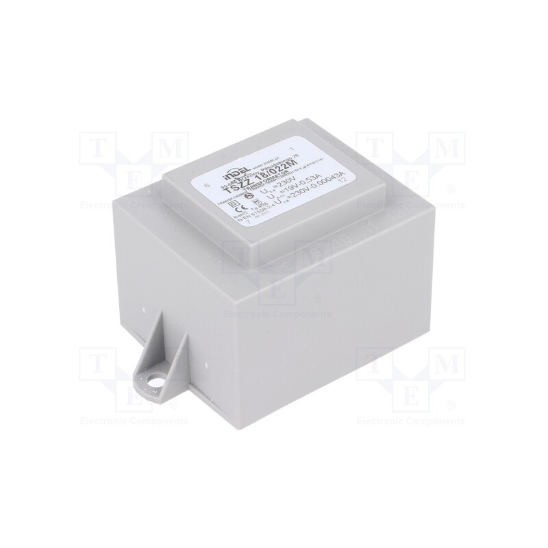 1 pcs x INDEL - TSZZ18/022M - Transformer: encapsulated, 230VAC, 19V, 230V, PCB, IP00