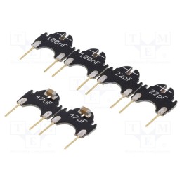1 pcs x DFROBOT - FIT0424 - Kit: capacitors, Kit: 2x 100nF,2x 22pF,2x 47uF, pin header, ECell