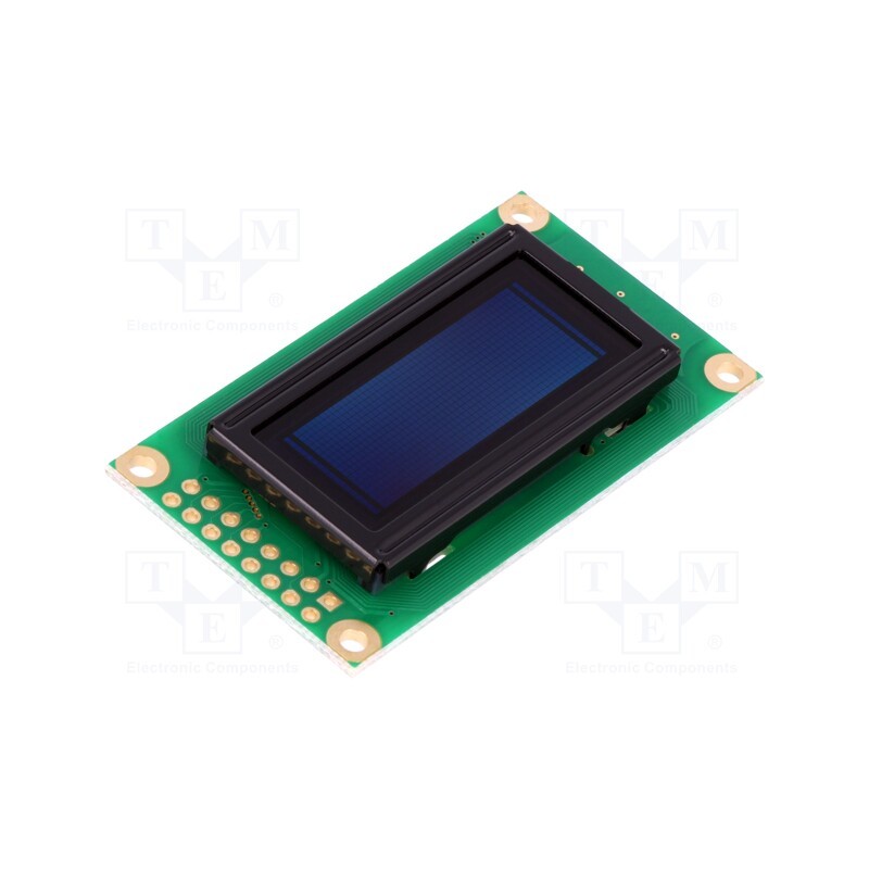 1 pcs x DISPLAY ELEKTRONIK - DEP 08201-W - Display: OLED, alphanumeric, 8x2, Dim: 58x32x10mm, white, PIN: 16