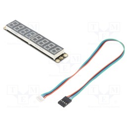 1 pcs x DFROBOT - DFR0646-G - Display: LED, No.char: 8, green, 117x22mm, 5VDC, Interface: I2C
