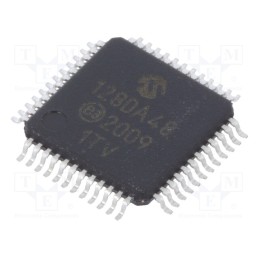 1 pcs x MICROCHIP TECHNOLOGY - AVR128DA48-I/PT - IC: AVR microcontroller, TQFP48, 1.8÷5.5VDC, Cmp: 3, AVR128, AVR-DA