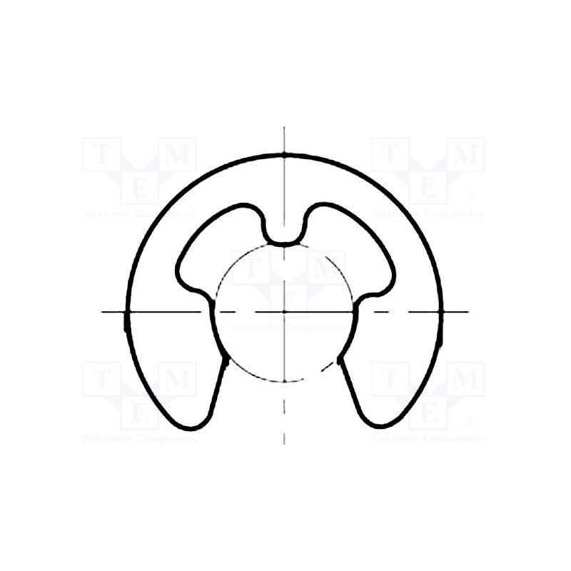 500 pcs x BOSSARD - 1285025 - Circlip, spring steel, 4mm, BN 811, Plating: black finish