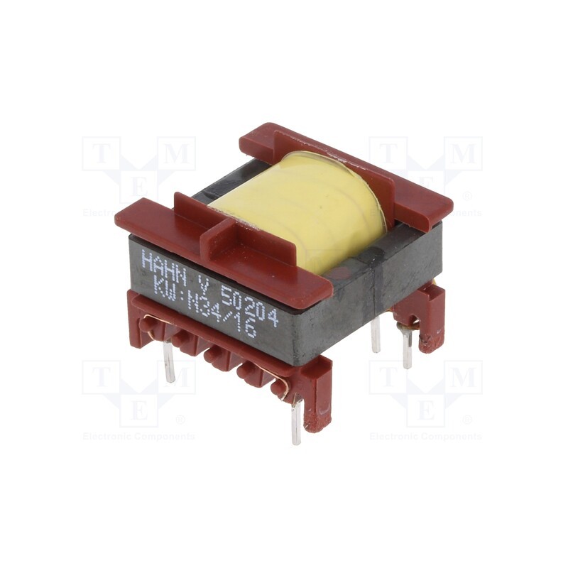 1 pcs x HAHN - V50204 - Transformer: impulse, 12V, 3.3V, power supply, 21.7x22.5x17.1mm