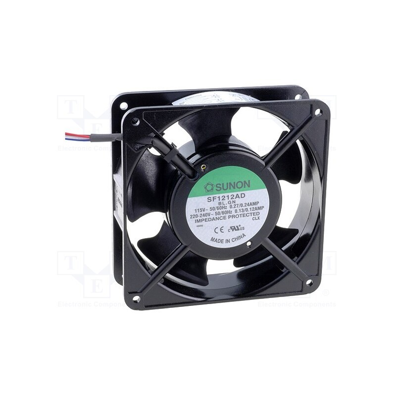 1 pcs x SUNON - SF1212AD.BL.GN - Fan: AC, axial, 115/230VAC, 120x120x38mm, 195m3/h(±10%), 49dBA