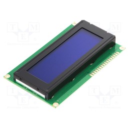 1 pcs x RAYSTAR OPTRONICS - RC2004A-BIW-ESX - Display: LCD, alphanumeric, STN Negative, 20x4, blue, 98x60x13.6mm