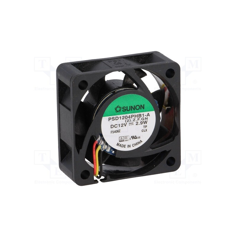 1 pcs x SUNON - PSD1204PHB1-A(2).Z.F.GN - Fan: DC, axial, 12VDC, 40x40x15mm, 23.78m3/h, 44.2dBA, ball bearing