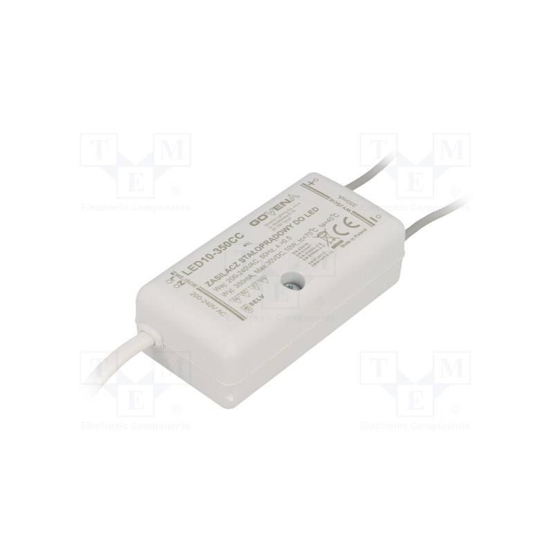 1 pcs x GOVENA - Z-LED-10W-350CC - Power supply: switched-mode, LED, 10W, 2÷30VDC, 350mA, 185÷265VAC