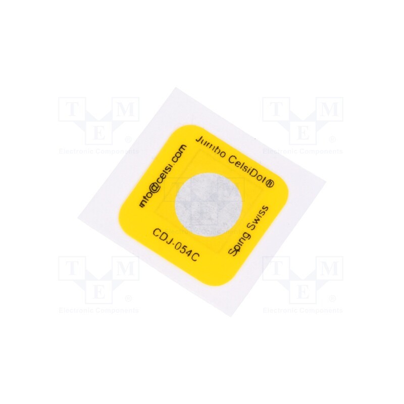 1 pcs x SPIRIG - CDJ-054 - Temperature indicator, 54°C, °C, 19x19mm, Jumbo-CelsiDot