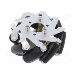 1 pcs x DFROBOT - FIT0779 - Left wheel, screw, 65mm, Plating: rubber, 1pcs.