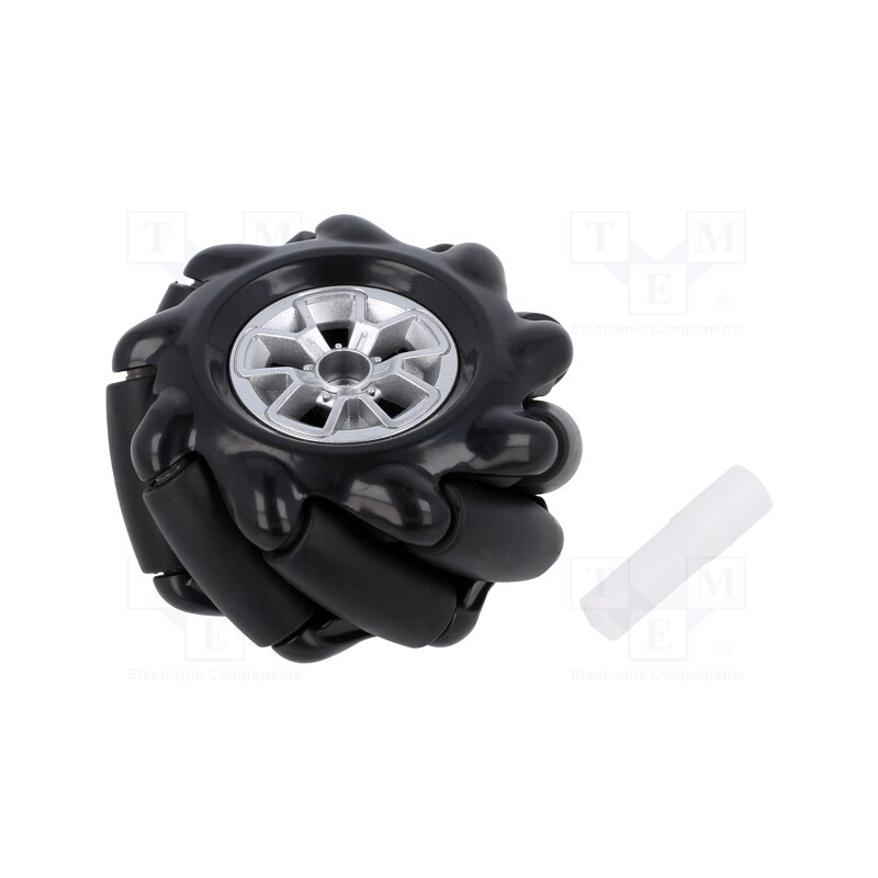 1 pcs x DFROBOT - FIT0766 - Right wheel, black, screw, Ø: 60mm, Plating: rubber, W: 30.62mm