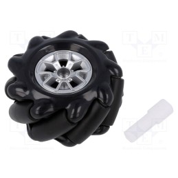 1 pcs x DFROBOT - FIT0765 - Left wheel, black, screw, Ø: 60mm, Plating: rubber, W: 30.62mm, 1pcs.