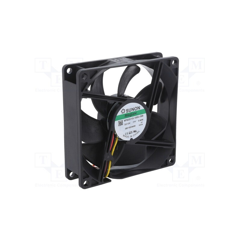 1 pcs x SUNON - MF92251V3-1000U-G99 - Fan: DC, axial, 12VDC, 92x92x25mm, 67m3/h, 28dBA, Vapo, Out: F type