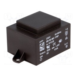 1 pcs x HAHN - BV EI 481 1167 - Transformer: encapsulated, 10VA, 230VAC, 9V, 1111mA, PCB, BVEI