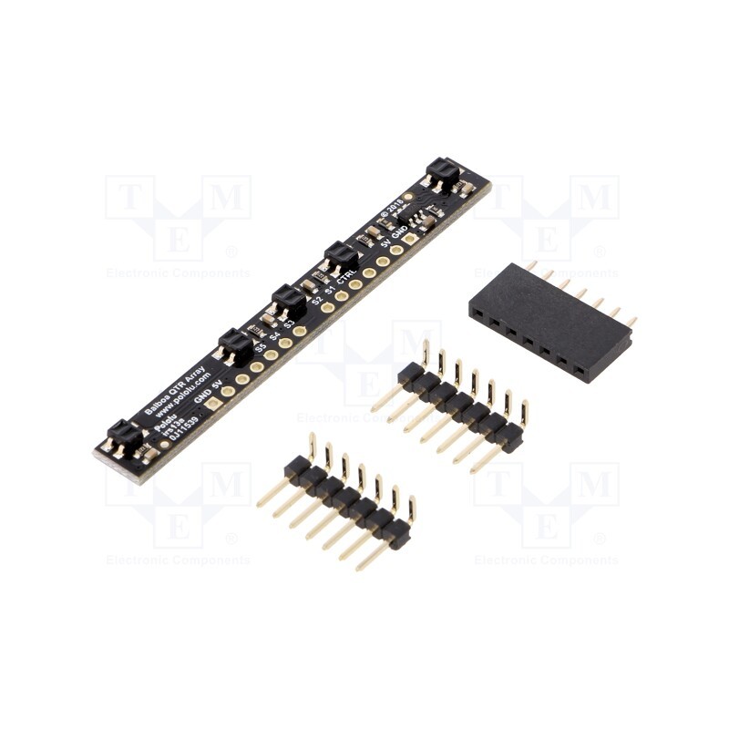 1 pcs x POLOLU - 5-CHANNEL REFLECTANCE SENSOR ARRAY BALBO - Sensor: distance, reflective, 5VDC, digital, Ch: 5, 64x7.3mm, Balboa