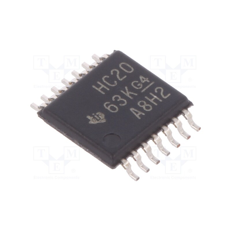 3 pcs x TEXAS INSTRUMENTS - SN74HC20PW - IC: digital, NAND, Ch: 2, IN: 4, SMD, TSSOP14, 2÷6VDC, HC