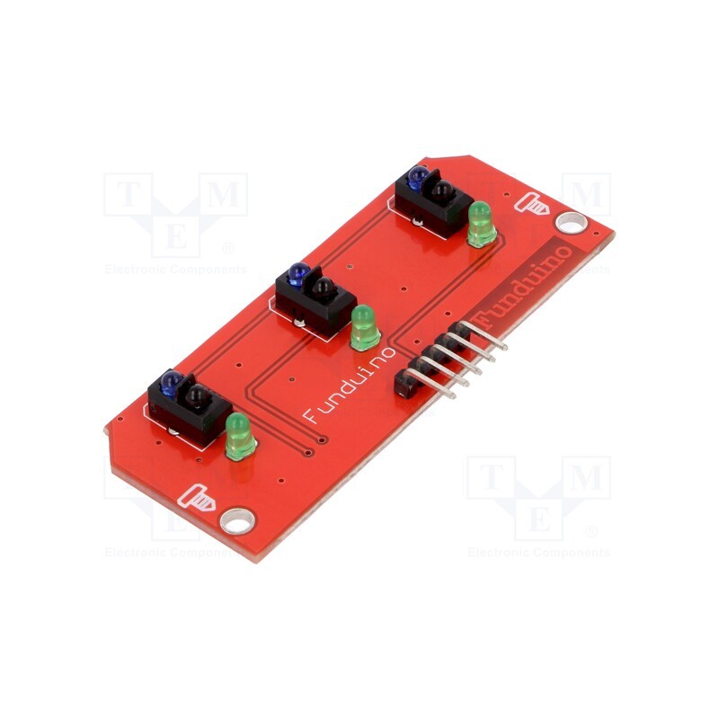 1 pcs x OKYSTAR - OKY3517 - Sensor: distance, reflective, 5VDC, Ch: 3, 69x28mm, Comp: TCRT5000