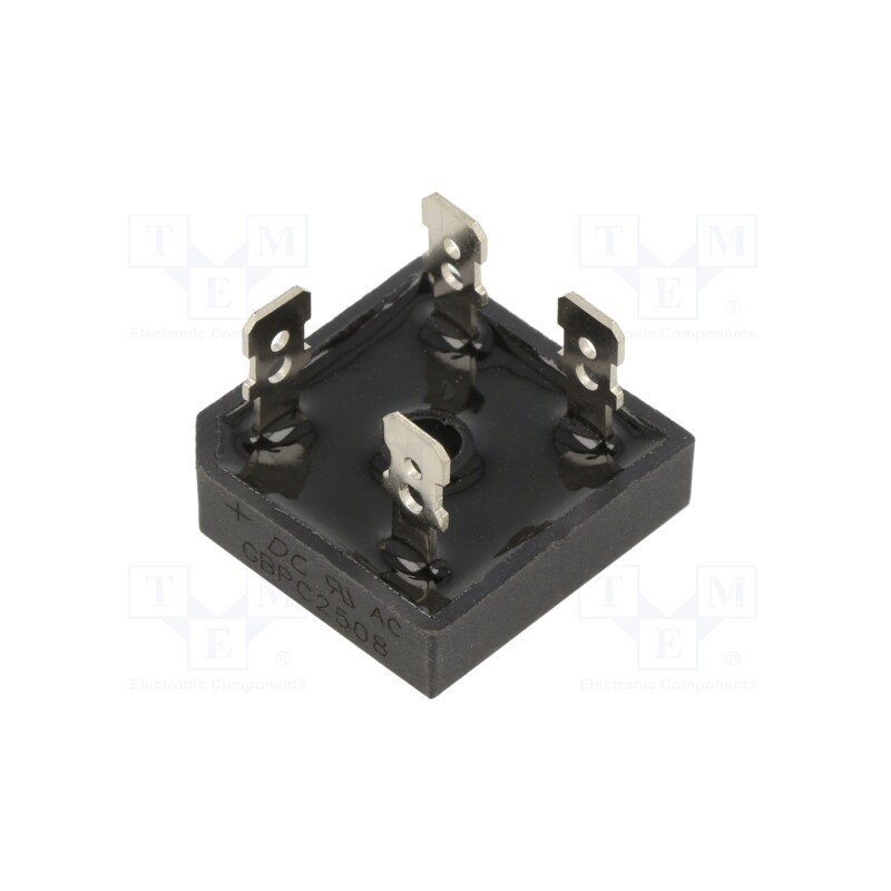 1 pcs x DC COMPONENTS - GBPC2508 - Bridge rectifier: single-phase, Urmax: 800V, If: 25A, Ifsm: 350A
