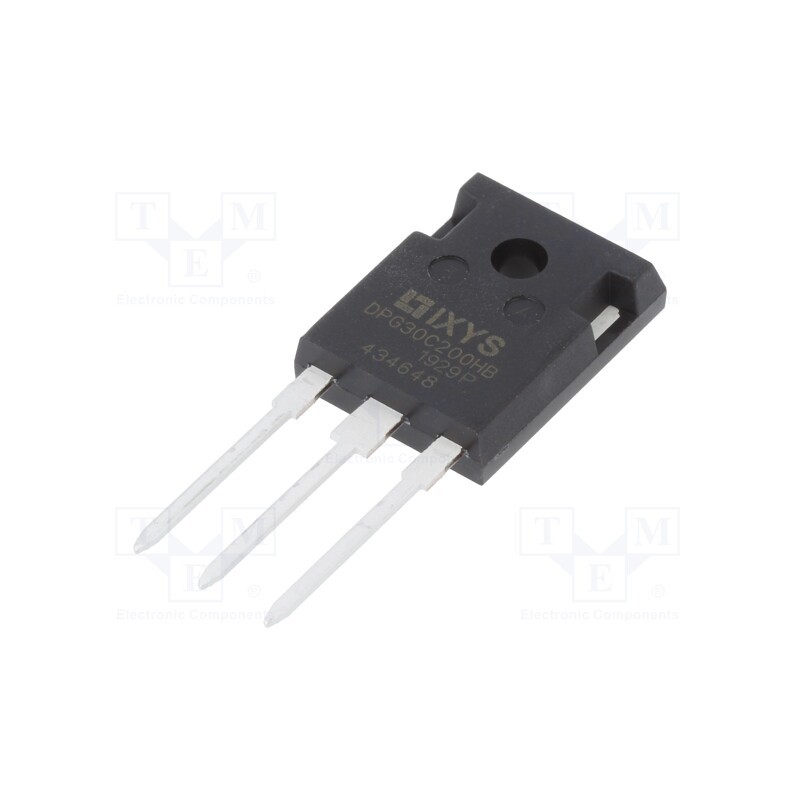1 pcs x IXYS - DPG30C200HB - Diode: rectifying, THT, 200V, 15Ax2, , Ifsm: 240A, TO247-3, 90W