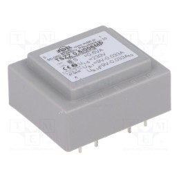 1 pcs x INDEL - TSZZ0.6/006MP - Transformer: encapsulated, 0.6VA, 230VAC, 9V, 9V, 33mA, 33mA, PCB
