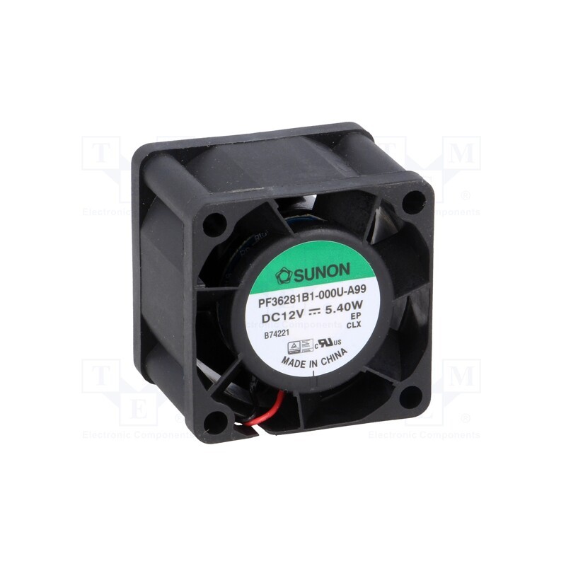 1 pcs x SUNON - PF36281B1-000U-A99 - Fan: DC, axial, 12VDC, 36x36x28mm, 30.75m3/h, 55.7dBA, ball bearing