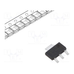 1 pcs x STMicroelectronics - ACS110-7SN - Thyristor: AC switch, 700V, Ifmax: 1A, Igt: 10mA, SOT223, SMD,