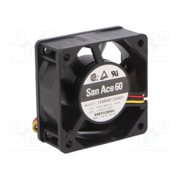 1 pcs x SANYO DENKI - 109R0612G401 - Fan: DC, axial, 12VDC, 60x60x25mm, 46.8m3/h, 39dBA, ball bearing