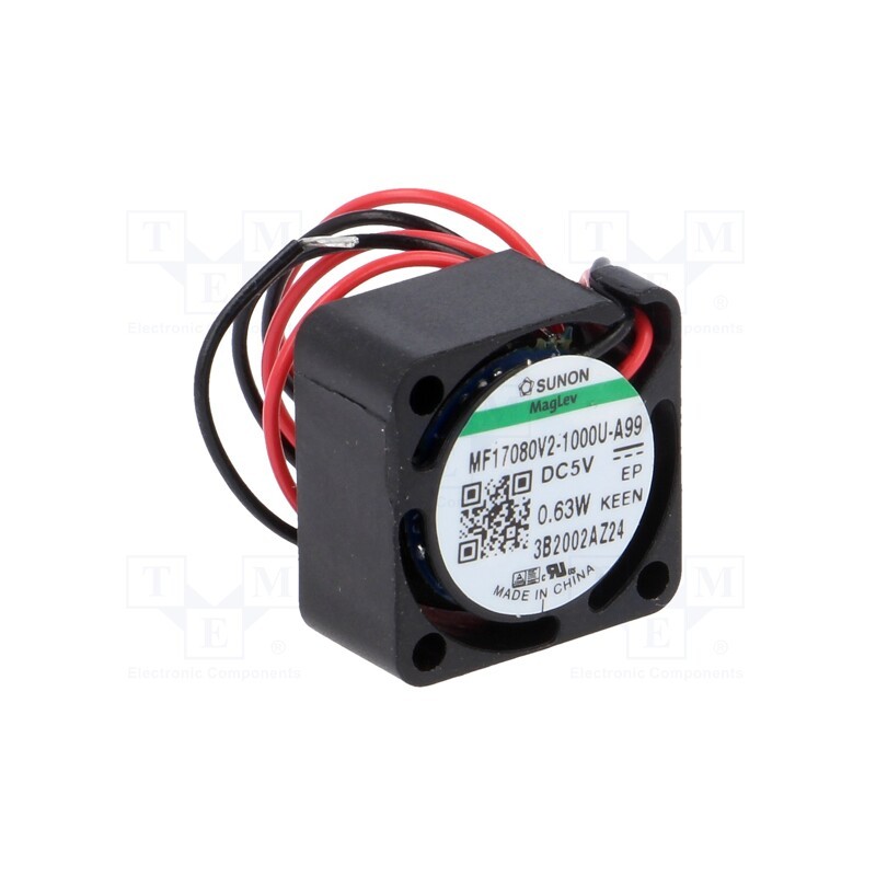 1 pcs x SUNON - MF17080V2-1000U-A99 - Fan: DC, axial, 5VDC, 17x17x8mm, 1.19m3/h, Vapo, 16500rpm, Len: 0.15m