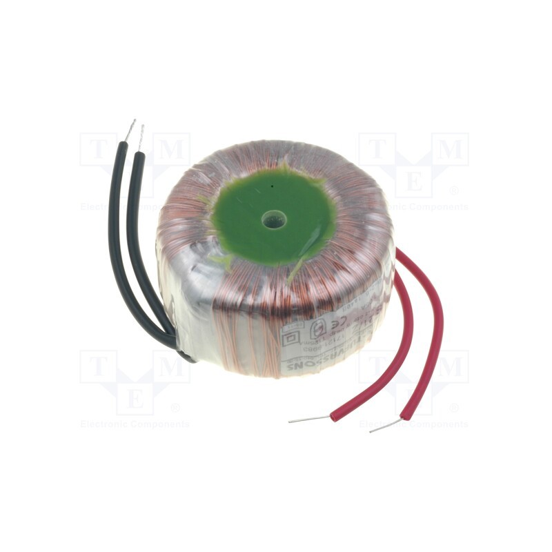 1 pcs x BREVE TUFVASSONS - TTS21/Z230/19V - Transformer: toroidal, 21VA, 230VAC, 19V, 1.1A, Leads: cables, IP00