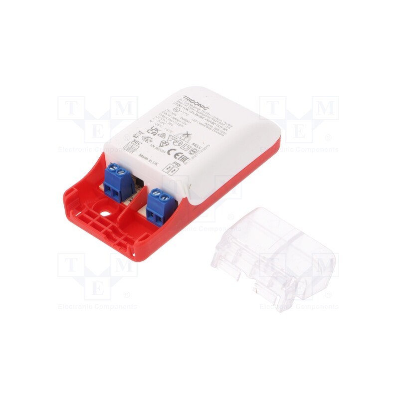 1 pcs x TRIDONIC - 89800289 - Power supply: switched-mode, LED, 10W, 12VDC, 830mA, 198÷264VAC