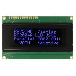 1 pcs x RAYSTAR OPTRONICS - RC2004A-LLB-JSVE - Display: LCD, alphanumeric, VA Negative, 20x4, 98x60x13.6mm, LED