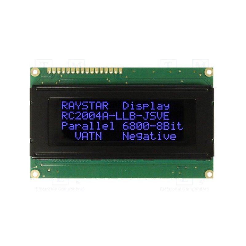 1 pcs x RAYSTAR OPTRONICS - RC2004A-LLB-JSVE - Display: LCD, alphanumeric, VA Negative, 20x4, 98x60x13.6mm, LED