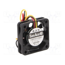 1 pcs x SANYO DENKI - 109P0412H901 - Fan: DC, axial, 12VDC, 40x40x10mm, 9m3/h, 25dBA, ball bearing