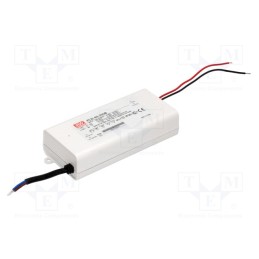 1 pcs x MEAN WELL - PLD-40-500B - Power supply: switched-mode, LED, 40W, 45÷80VDC, 500mA, 180÷295VAC