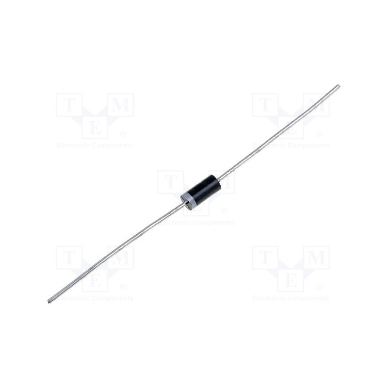 1 pcs x DC COMPONENTS - RL201 - Diode: rectifying, THT, 50V, 2A, , Ifsm: 70A, DO15