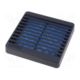 1 pcs x HAMMOND - XPFA80BK - Guard, plastic, 80x80mm, screw, with filter, black